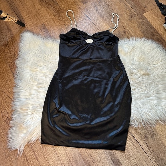 MESHKI Arianna Diamante Strap Cut Out Mini Dress - Picture 3 of 6